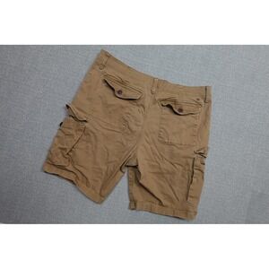 Lucky Brand Saturday Cargo Shorts Mens 34 Brown Khaki Stretch Chino Comfort